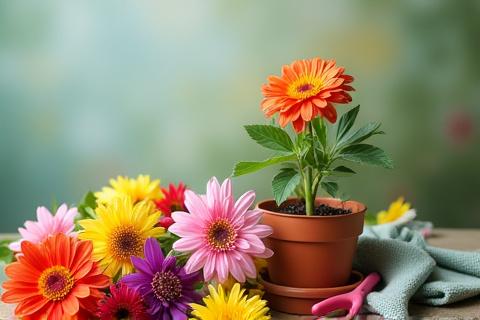 咲き誇る季節の花のキットのデスクトップビュー