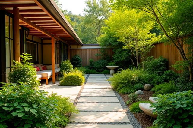 ガーデンデザインコンサルティングのアフターイメージ：美しく整備された庭